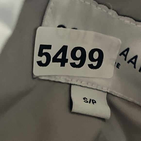 Cole Haan Rain Jacket Mid Length Womens S Gray Silver Packable Hooded Zip Coat - Picture 13 of 13